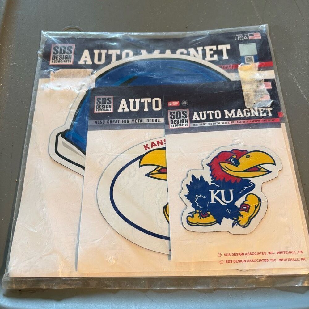 Kansas Jayhawks Magnet 3 Pack *New*